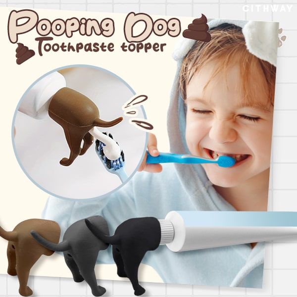 🐶Funny Pooping Dog Toothpaste Topper🐶